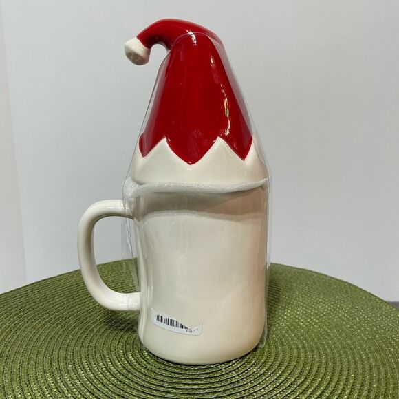 Rae Dunn Jingle Bells Mug with Topper NWT - Picture 2 of 7